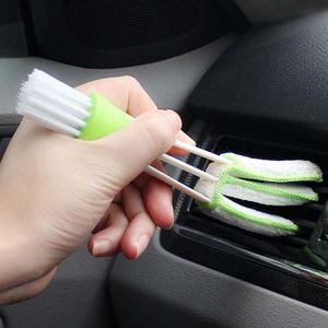 Household Clean Tool Double Slider Car Vent Air Outlet Cleaning Brush Kit Home Window Blinds Keyboard Cleaner Tools