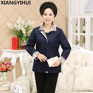 Mother Clothing Middle-aged Women Coats And Jackets 2019 Spring Long Sleeve Slim Plus Size Clothes Mother Gift Jaquetas Feminina Y190827