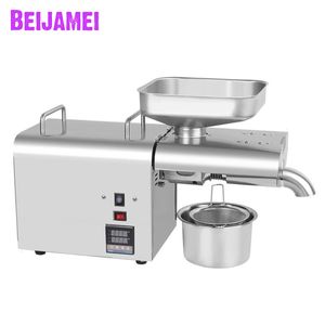 Beijamei Automatisk kallolja Tryckmaskin Rostfritt Stål Jordnötsolja Extractor Hem Sesam Sunlower Seed Oil Presser Machine