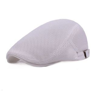 Fashion Casual Wild Men Breathable Mesh Beret Outdoor Outing Visor Solid Color Travel Sports Sun Hat