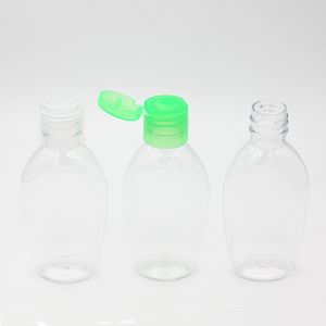50ml Instant Hand Sanitizer Bottle Empty Hand Wash Bottles PET Plastic Bottle for Disinfectant with Flip Cap