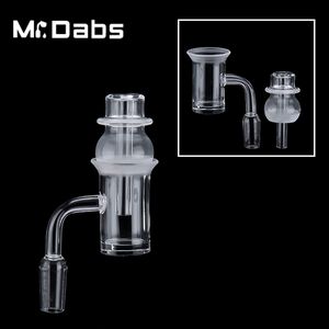 Quartz Banger Quartz Ball och socket Nail Rökning Tillbehör med Clear Glass Carb Cap Bra tätning för Bong Water Pipes DAB Rigs