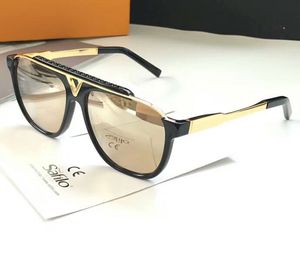 Óculos de sol Mascote Masculino de Luxo Ouro/Ouro Preto Sonnenbrille Óculos de Sol de Designer de Luxo Óculos Clássicos Novo com caixa