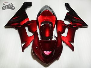 Bezpłatny Custom ABS Zestaw dochodów dla Kawasaki Ninja 2005 2006 ZX-6R ZX6R 636 05 06 Dark Red Forefirmarket Fairings Set