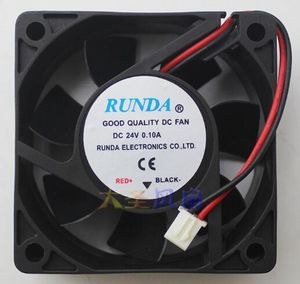 Original RUNDA 6025 24V 0.10A 6CM 60*60*25MM 2-wire converter radiator fan