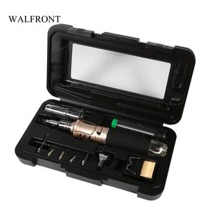 Freeshipping 10 in 1 Automatic Ignition Soldering Iron Set Butane Welding Torch Tools Kit Electric Soldering Set Gas Blow Torch Pen