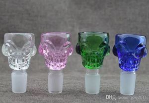 Mehrere Farben Blasenkopf Großhandel Glas Bongs Zubehör, Glas Wasserpfeife Rauchen, kostenloser Versand