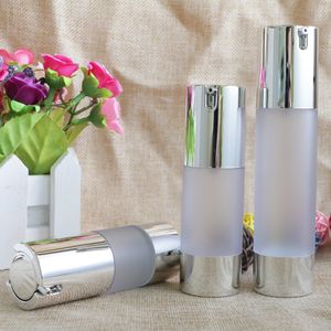 30ml50ml Empty Airless Pump Dispenser Bottle Refillable Lotion Cream Containers Easy to Carry Frosted Bottles