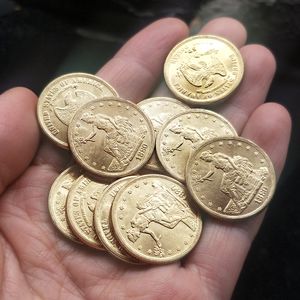 10Pcs USA Sitting liberty Small gold coin 1880 Copy 23mm Collection Coins