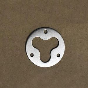 Stainless Steel Bottle Opener Part With Countersunk Holes Round Metal Strong Polished Bottle Opener Insert Parts ZC0802