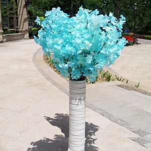 5 Cor De Seda De Cereja De Plástico artificial flores decorativas flores para o casamento DIY Flor De Pêssego Cereja Ameixa Ramo Decorativo flores Falsas