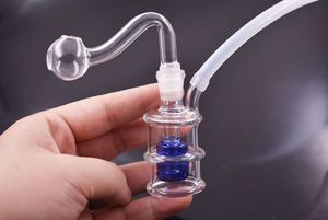 Neueste bunte billige 10mm weibliche kleine Bubbler-Wasserpfeife Glasbong Mini-Öl-Dab-Rig-Bong mit Glasölschale