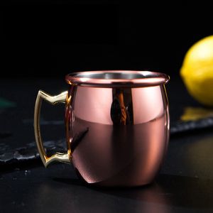 60ml Moscow mini glass shot mugs stainless steel cocktail cup Moscow mule cup mini wine beer a small copper cup 50pcs LJJA2456