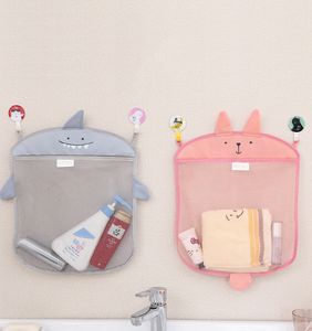 Cartoon Cute Bathroom Hanging Bag Baby Kids Bathing Toy Folding Mesh Storage Basket Wholesale