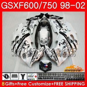 Corpo para Suzuki Scorpion Black Katana GSX600F GSXF750 1998 1999 2000 2001 2002 2HC60 GSXF 750 600 GSX750F GSXF600 99 99 00 01 02 Kit de carenagem