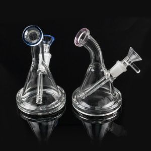 Hookahs 6inch Mini Oil Dab Rigs Water pipe Inline Perc Thick Glass Bong 14mm female Joint for Smoking Accessories