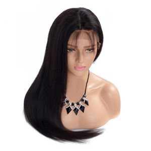 Nuova parrucca da donna in pizzo con capelli lisci lunghi in fibra chimica in stock