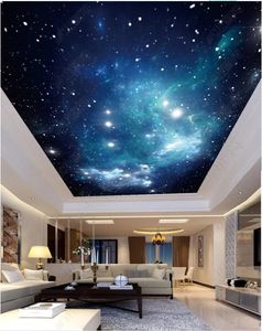 Anpassad Stor 3D Foto Bakgrund 3D Takmålningar Bakgrund HD Starry Sky Big Bild Barnrum Zenith Takmålning