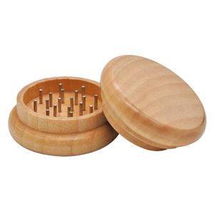 Accessori per fumatori Smerigliatrici per tabacco in legno creative 2 strati Smerigliatrici per legno portatili da 55 mm Smerigliatrici per tabacco in legno DH0754