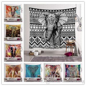 Lucky Elephant Tapestry Wall Hanging Multifuncional Praia Mat Xaile Toalha Yoga Sala Decoração Picnic Pad Partido Home Bedroom