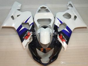 Komplett neues Verkleidungsset für Suzuki GSXR600 GSXR750 2004 2005 schwarz weiß blau GSXR 600 750 K4 K5 Verkleidungen QQ55