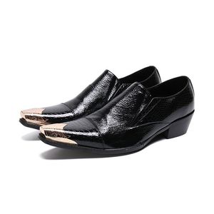 Британский стиль весной и осенью мода Мужская обувь из натуральной кожи Человек бизнеса острым носом платье обувь Рабочая обувь Одиночные