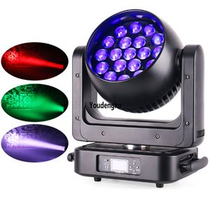 4 SZTUK Lyre Zoom LED ruchome głowice belki 19x25W RGBW 4IN1 LED ruchomy głowica pszczoła oczu zoom światło