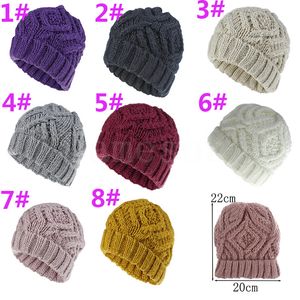 Rombic Square Beanie Zima Ciepłe Kapelusze Dzianiny Unisex Sport Cap Projektant Designer Kobiety Mężczyźni Hip Hop Crochet Hat Da071