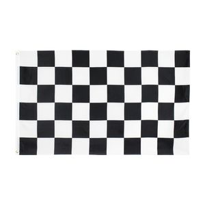 90x150 cm czarny biały kwadrat szachownicy flaga wyścigowa hurtowa cena fabryczna 3x5 stopy
