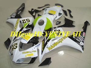 Custom Motorcycle Fairing Kit för Honda CBR1000RR 06 07 CBR 1000RR 2006 2007 CBR1000 ABS Vitgrön Svart Fairings Set + Gifts HH51