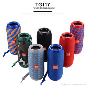 TG117 Bluetooth Outdoor Speaker Waterproof Portable Wireless Column Loudspeaker Box Support TF Card FM Radio Aux Input VS TG113  Charge 3