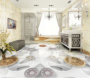 Özel Fotoğraf Zemin 3D Wallpaper Modern Sanat Avrupa modern moda 3D stereo zemin Kendinden yapışkanlı PVC Duvar kağıdı çinileri