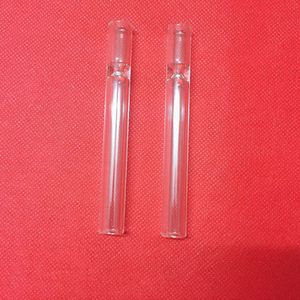 Nyast Transparent Pyrex Glass One Hitter Pipe Filter Tube Cigaretthållare Tips Bärbar Innovativ Design Munstycke för rökverktyg DHL