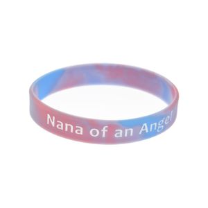 100 sztuk Nana Anioła Silikonowa Gumowa Bransoletka Trendy Dekoracja Biżuteria Mix Kolor dla Promocji Prezent