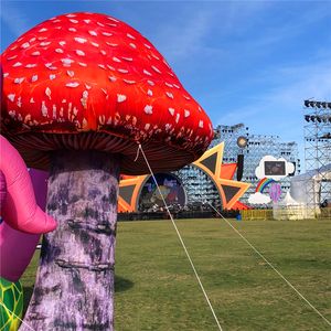 2.5m High Amazing Giant Inflatable Balloon Mushroom With LED Strip For Nightclub Stage Event Decoration