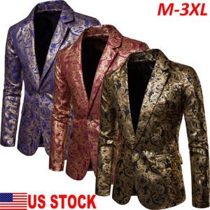 Metallic Gold Hemd Männer 2019 Herbst Gedruckt Gold Rot Hemd Slim Fit Männer Kleid Party Hochzeit Club Camisa Masculina