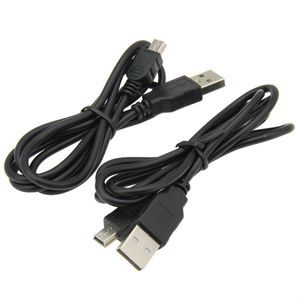 1M USB 2.0 A till mini B 5 -stifts Male Data Sync Charger Cabling Cord för MP3 MP4 GPS -kamera 100 st