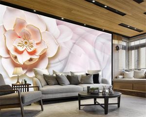 3d Wallpaper Sala Fundo bonito Phnom Penh Flower Fantasy Recados Eco-friendly Silk Mural Wallpaper