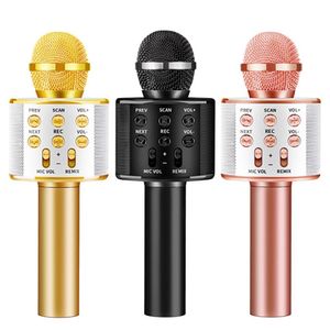 WS858 Bluetooth Karaoke Microfone Sem Fio Para Crianças Brinquedos Portátil Máquina Handheld Mic Speaker Home Festa Sing