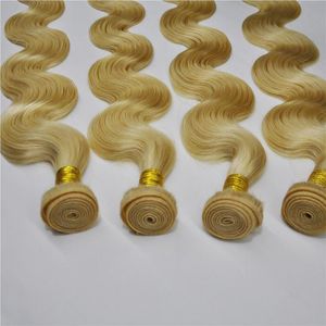 Ruijia Hair 100 gr/teil 3 teile/los Körper Reines Menschenhaar Bundles Unverarbeitete Russische körper welle blonde haar weben