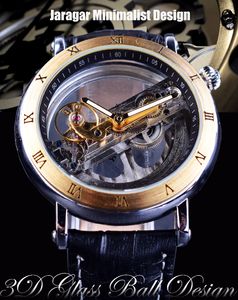 Forsining Transparent Automatische Bewegung Steampunk Design Echtes Leder Männer Uhr Top Marke Luxus Mechanische Skeleton Uhr