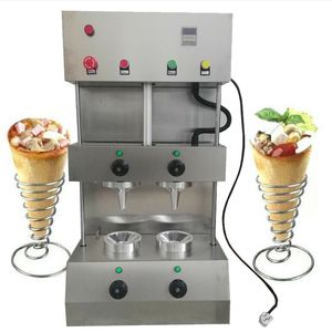 İki Şemsiye Model Pizza Makinesi Gıda İşleme Atıştırmalık Pizza Koni Pişirme Makinesi Paslanmaz Çelik Destek ve Isıtma Tüpü