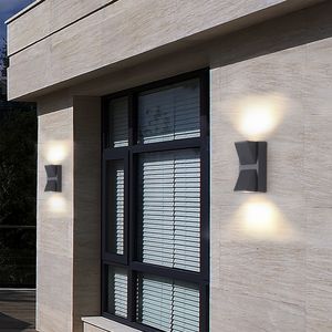 Outdoor Wall Lamps LED Aluminum Sconce Lighting Waterproof IP65 COB up down Light Corridor Fixture lamp