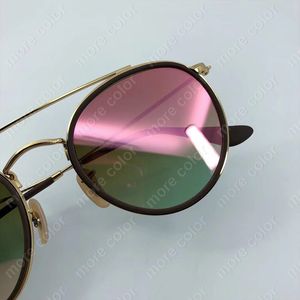 A112 Double s Bridge Runde Sonnenbrille Damen Herren Sonnenbrille UV-Schutzgläser mit hochwertigem Lederetui und Einzelhandelsverpackung gla Men Glae Lene Cae