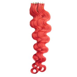 Taśma w ludzkich rozszerzeń włosów korpus 100g skóry Wątek Remy Human Hair Extensions Taśma klejąca na włosach Perucas de Cabelo Humano 40 sztuk Pakiet