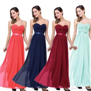 Barato vestidos de dama de honra para casamentos longos chiffon uma linha de numa dama de honra de honra convidado de casamento vestidos de festa cps263