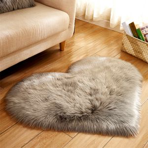 plush carpets bedroom soft comfortable simple fluffy cushion mat heartshaped thickened nonslip hairy fur rugs