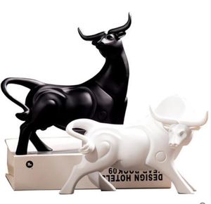 Nordic simple black and white bullfighting creative abstract living room TV cabinet study model room soft decoration ornaments