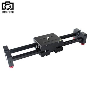 Freeshipping Portable Travel Regolabile DSLR Videocamera Slider Track 500mm Doppia distanza per SLR DV Videocamera Camcorder Dolly Stabilizzatore