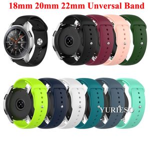 2020 Nuovo cinturino sportivo in silicone per Samsung Gear S3 Active 2 Galaxy Watch 42mm 46mm Cinturino Gear S2 Class Cinturino a sgancio rapido 18mm 20mm 22mm